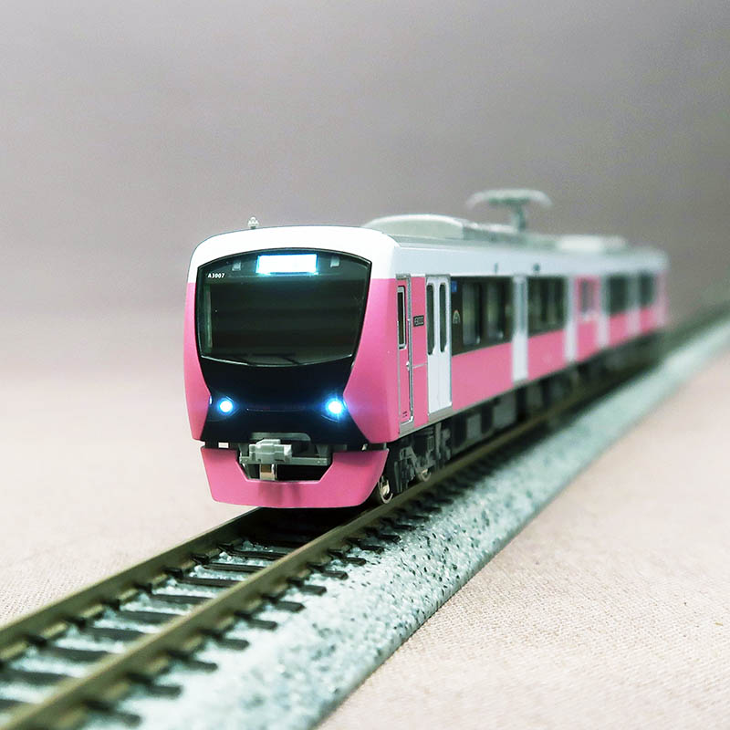 GREENMAX　32052　静岡鉄道A3000形 (ﾌﾟﾘﾃｨｰﾋﾟﾝｸ) 2両