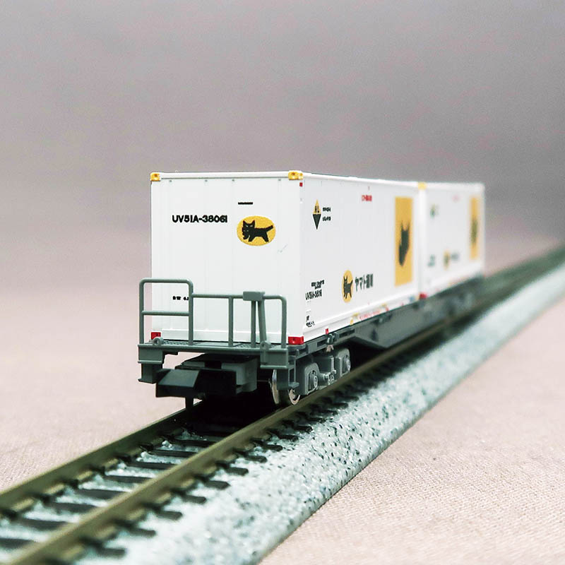 TOMIX　8756　JRF コキ107 (新塗装 ﾔﾏﾄ運輸ｺﾝﾃﾅ付)